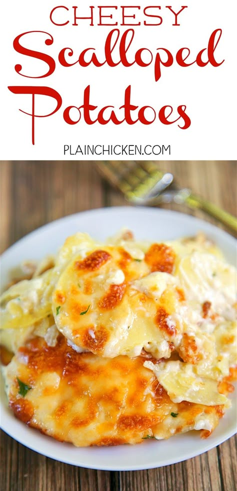 Scalloped Potatoes With Cream, The Best Potatoes, Easy Cheesy Scalloped Potatoes, Cheese Scalloped Potatoes, Heavy Cream Recipes, Best Potatoes, Homemade Scalloped Potatoes, Cheesy Scalloped Potatoes Recipe, Best Scalloped Potatoes