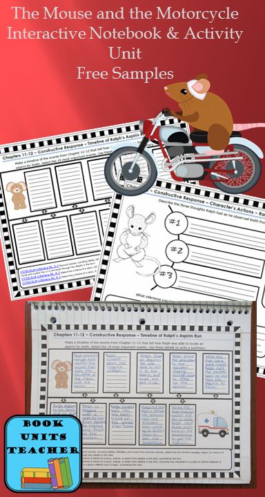 Click on the link below to get free samples for The Mouse and the Motorcycle. The Mouse And The Motorcycle, Mouse And The Motorcycle, 3rd Grade Books, March Book, Literature Activities, Interactive Notebook Activities, Middle School Lessons, Magic School Bus, Literature Circles