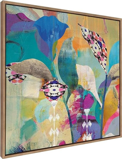 Amazon.com: Kate and Laurel Sylvie Abstract Flower Love Framed Canvas Wall Art by Nikki Chu, 30x30 Gold, Modern Colorful Abstract Floral Art for Wall: Posters & Prints Nikki Chu, Art For Wall, Sophisticated Art, Abstract Floral Art, Love Frames, Abstract Flower, Wall Posters, Custom Wall Art, Framed Canvas Wall Art