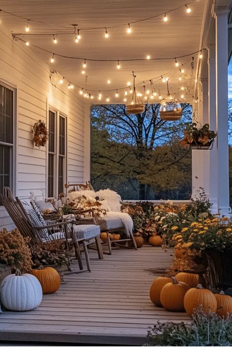 Welcome autumn with open arms and a beautifully decorated farmhouse porch! Check out these 10 affordable ideas to add rustic fall charm to your home's entrance.  #FallFarmhouseDecor Some of the links in my articles are affiliate links. If you make a qualified purchase from one of my links I will make a small commission at no cost to you. Thank you for your support!!! Fall Porch Decor Ideas, Simple Diy Projects, Fall Front Porch Ideas, Farmhouse Inspired Decor, Fall Porch Decor, Welcome Autumn, Rustic Pumpkin, Cozy Fall Decor, Fall Front Porch Decor