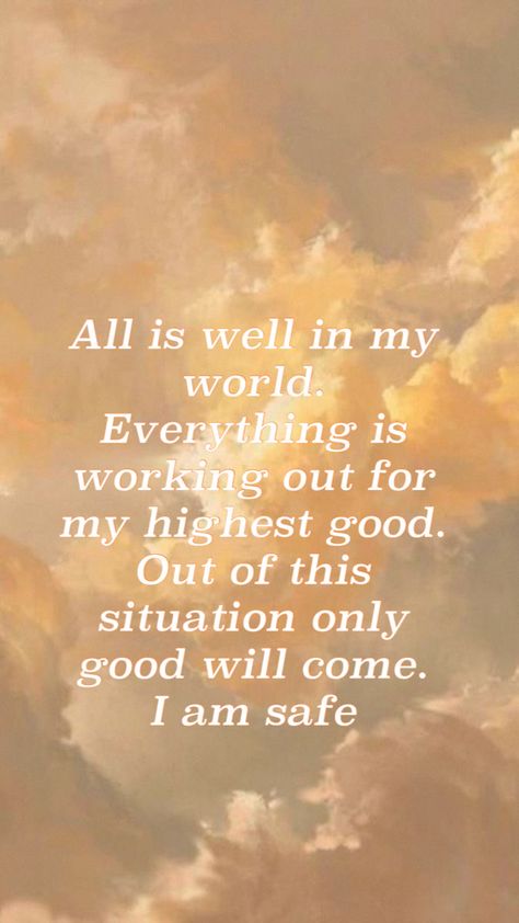 All is well affirmation - Louise Hay Louise Hay All Is Well, Louise Hayes Affirmations, Louise Hay Affirmations Self Love, Louise Hay Affirmations Career, Louise Hay Affirmations Healing, Louis Hay, All Is Well Quotes, Louis Hay Affirmations, Louise Hay Quotes