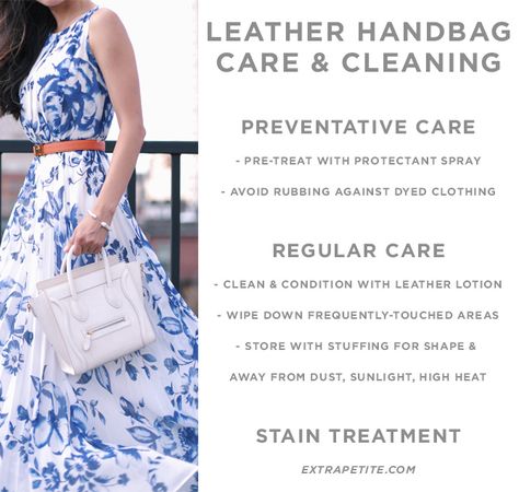 how to care for and keep leather designer bags clean Leather Bag Cleaning, Extra Petite Blog, Handbag Care, Fashion Style Tips, Extra Petite, Fashion Petite, Diy Clothes Life Hacks, Little Outfits, Petite Women