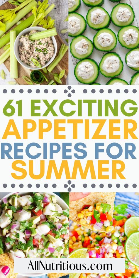 Light Summer Appetizers Easy, Summer Horderves, Appetizers For Hot Summer Day, Quick Summer Appetizers, Summer Party Appetizers Finger Foods Appetizer Recipes, Healthy Summer Appetizers, Light Party Food, Easy Bbq Appetizer Ideas, Summer Appetizers For Party Easy