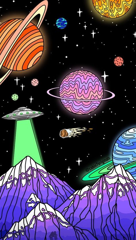 Planet Drawing, Trippy Drawings, Space Drawings, Space Phone Wallpaper, Psychadelic Art, Wallpaper Doodle, Trippy Wallpaper, Hippie Wallpaper, Trippy Art