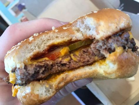 Copycat Mcdonalds, Quarter Pounder With Cheese, Mcdonalds Burger, Burger At Home, Quarter Pounder, Chopped Steak, Mustard Pickles, Fast Food Menu, Holiday Pies