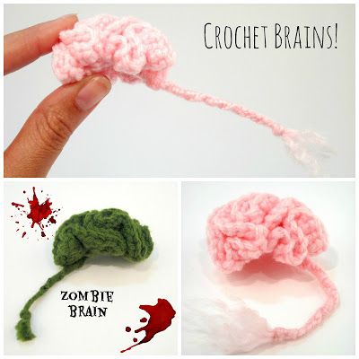 Brain Crochet Pattern, Anatomy Crochet, Creepmas Decorations, Brain Collage, Strange Crochet, Weird Crochet, Crochet Wreaths, Quick Easy Crochet, Cow Crochet Pattern