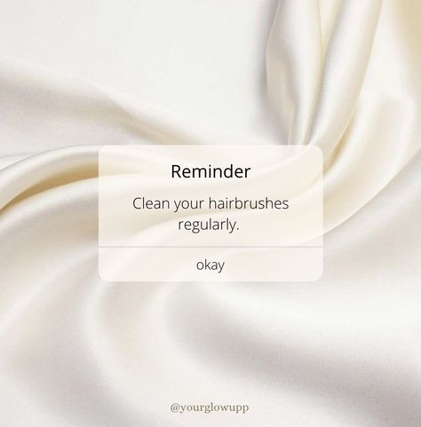 Your brushes collect all the dirt and build-up from your hairstrands and if you never clean them it will just get back into your hair. #hairtip #haircare #hair #shinyhair #glowinghair #glowing #haircaretips #haircareroutine #showerroutine #tips #shampoo #conditioner #healthyhair #healthyhaircare #shinyhair #shiny #beautytips #beautycare #beautyproducts #aesthetic #hairbrush Transform your hair from dull to fabulous with our range of top-rated hair care products. Whether you're looking to nourish Hair Conditioner Aesthetic, Haircare Instagram Post Ideas, Hair Page Aesthetics, Hair Quotes Aesthetic, Aesthetic Hairbrush, Hair Posts For Instagram, Hair Stylist Content, Hairbrush Aesthetic, Haircare Quotes