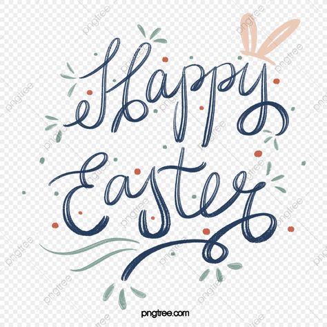 Handwriting Typeface, Happy Easter Art, Fancy Handwriting, Easter Fonts, Font Png, Metal Font, Transparent Clipart, Easter Projects, Easter Art