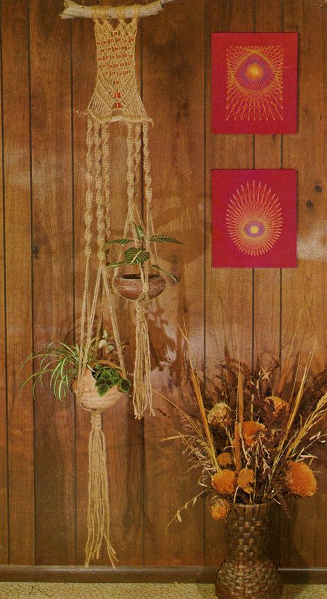 1970s Decor, Macrame Hanging Planter, 70s Decor, Macrame Plant Holder, Macrame Hanging, Plant Hangers, Macrame Plant Hangers, Vintage Memory, Mellow Yellow