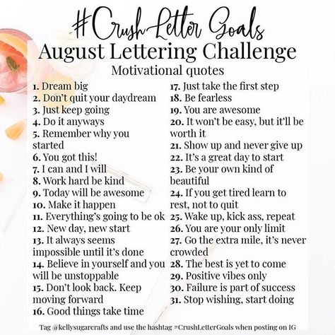 Crush Letter, Painting Fonts, Holistic Psychology, Bounce Lettering, Happy Lettering, Dont Quit Your Daydream, August Challenge, 1st August, Drawing Challenges