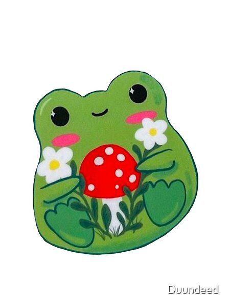 cute lil frog with mushrooms and flowers Bean Bag Drawing, Frog And Mushroom Art, Frog With Mushroom Hat, Frog With Mushroom, Creations Logo, Fairy Frog, Frog And Mushroom, Garden Frog, Cousin Camp