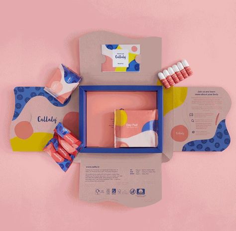 Subscription Box Packaging, Subscription Box Design, Period Box, Pr Kit, Period Care, Smart Packaging, 달력 디자인, Creative Box, Branding Design Packaging