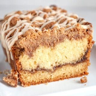 Coffee Crumb Cake, Espresso Glaze, Coffee Cake Loaf, Crumb Coffee Cakes, Cake Pan Sizes, Sugar Geek, Crumb Cake Recipe, Cinnamon Coffee Cake, Sour Cream Coffee Cake