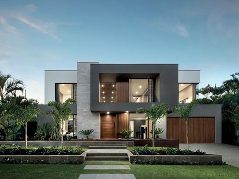 Ultra Modern Homes Exterior, Exterior Limestone, Reka Bentuk Industri, Contemporary Exterior Homes, Neutral Interior Design, Home Designs Exterior, Ultra Modern Homes, A Modern House, Contemporary House Exterior