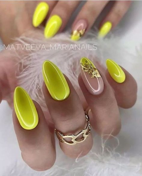 Neon Coral Nails, Summer Nails Art Designs, French Manicure Acrylic Nails, Sns Nails Designs, Summer Fruit Salad, Summer Nails Art, Neon Yellow Nails, Yellow Nails Design, Nails Art Designs