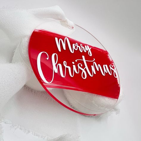 Custom Christmas Ornaments 🎄 LINK ON MY BIO❤️ I N C L U D E S - acrylic ornament - vinyl lettering - painted brushstrokes on back - silk ribbon attached - ornament is 3 inches round . . . . . . #customornaments #christmasornaments #merrychristmas #christmasdecorations #christmastreedecorating #ornamentsforfamily Christmas Ornaments Painted, Ornaments Painted, Acrylic Ornaments, Custom Ornaments, Custom Christmas Ornaments, First Christmas Ornament, Custom Ornament, Painting Gift, Vinyl Lettering