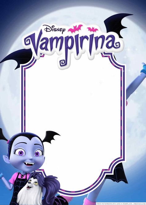 Nice 16+ Vampirina Canva Birthday Invitation Templates Is your child a fan of all things spooky and cute? Then Vampirina Birthday Invitations are the perfect fit for their party! These invitations feature the friendly vampire girl and her monster friends ... Hotel Transylvania Invitations, Vampirina Centerpieces, Vampirina Birthday Invitation, Vampirina Invitation, Vampirina Birthday Party, Vampirina Party, Vampirina Birthday, Vampire Girl, Disney Free