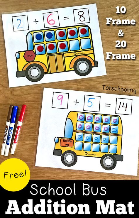 Addition Mats, Kindergarten Math Review, Addition Kindergarten, Math Centers Kindergarten, Math Activities For Kids, Math Addition, Kindergarten Math Worksheets, Math Methods, Tot School