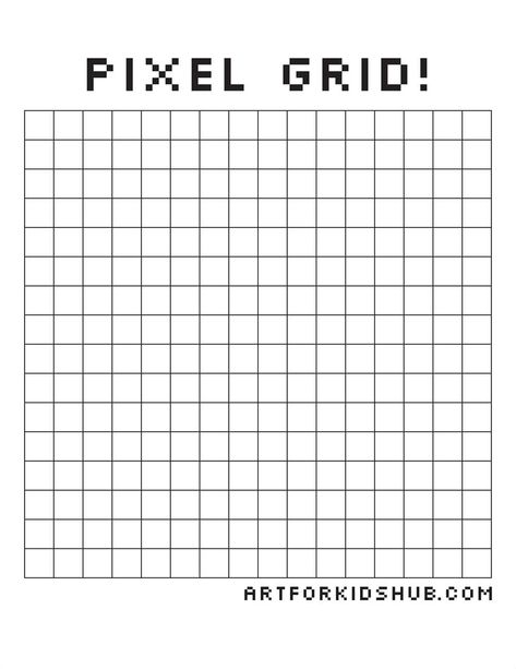 How To Draw A Kitten Pixel Art - Art For Kids Hub - Space Invaders Art, Pixlr Art, Kids Holiday Art, Pixel Grid, Grid Art, Holiday Art Projects, Art For Kids Hub, Easy Pixel Art, Pixel Art Templates