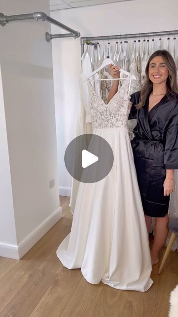 Floor-length Dress With Sweep Train For Wedding Night, V-neck Wedding Dress With Sweep Train, V-neck Wedding Gown With Sweep Train, Wedding Dress Train Pinned Up, V-neck Wedding Maxi Dress With Sweep Train, Crotchet Hook, Wedding Dress Outlet, Wedding Dresses Videos, Making A Wedding Dress