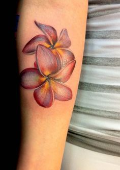 Plumeria Tattoo on Pinterest | Tattoos and body art, Flower ... Plumeria Flower Tattoos, Frangipani Tattoo, Hawaiian Flower Tattoos, Plumeria Tattoo, Hibiscus Tattoo, Flower Tattoo Meanings, Muster Tattoos, Hawaiian Tattoo, Amazing Body