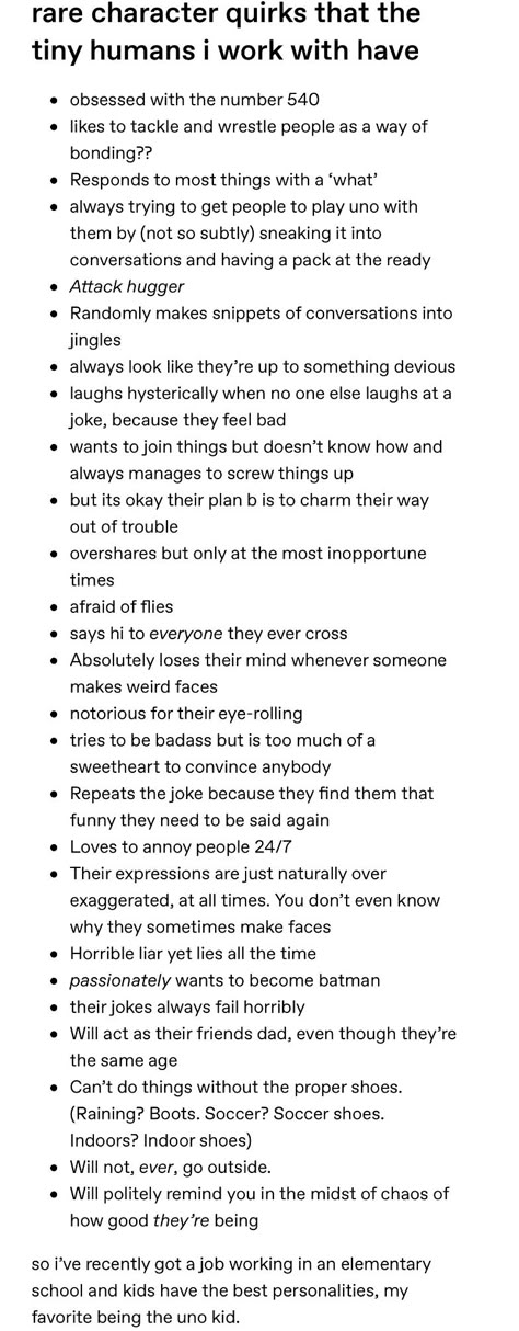 Physical Features To Give Characters, Weird Character Traits, Fun Facts For Characters, Character Habits And Mannerisms, Things To Give Your Characters, Character Interests Ideas, Character Headcanons Ideas, How To Make Original Characters, Ways For Your Characters To Meet