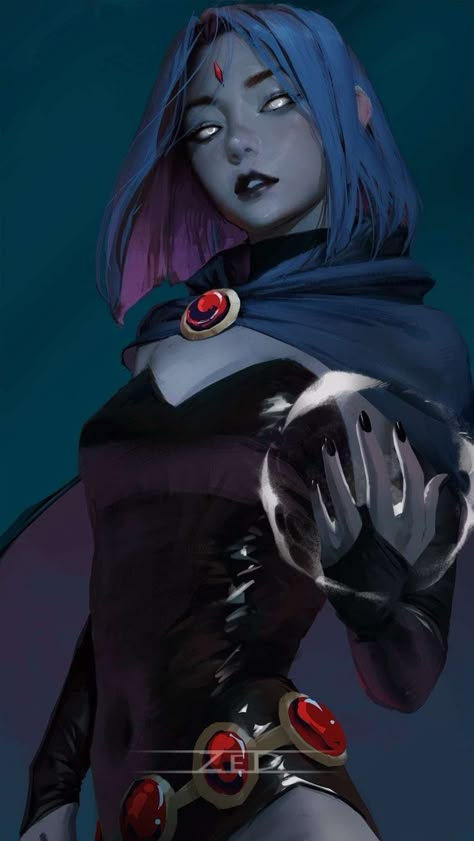 Raven Fanart, Raven Beast Boy, Teen Titans Fanart, Teen Titan, Raven Art, Raven Teen Titans, Dc Comics Artwork, Comics Girls, Comics Art