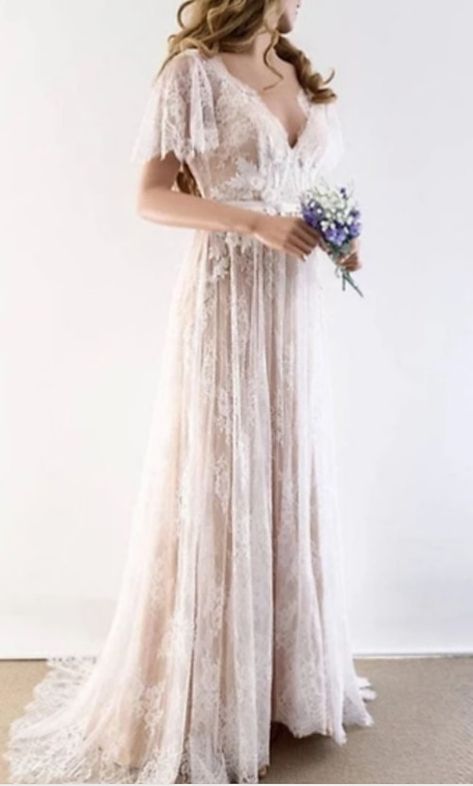 Weddings Idea, Backless Bridal Gowns, Wedding Dresses A Line, Short Sleeve Wedding Dress, Party 2023, Lace Wedding Dress With Sleeves, Cheap Wedding Dresses Online, Fairy Dresses, Waist Jacket