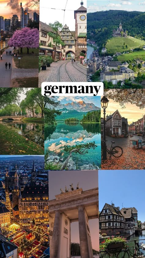 #germany #travel #plane Travel Germany Aesthetic, Germany Vision Board, Travel Aesthetic Germany, Germany Collage, Germany Travel Aesthetic, German Aesthetic, Germany Aesthetic, Germany Landscape, Travel Plane