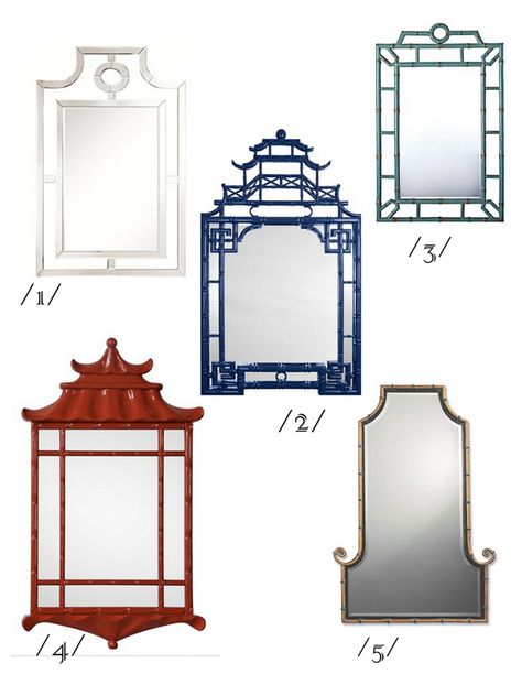 Pagoda Mirrors Asian Mirror, Pagoda Mirror, Chinoiserie Mirror, Chinoiserie Interior, Mirror And Sconces, Chinoiserie Furniture, Project D, Chinese Interior, Trumeau Mirror