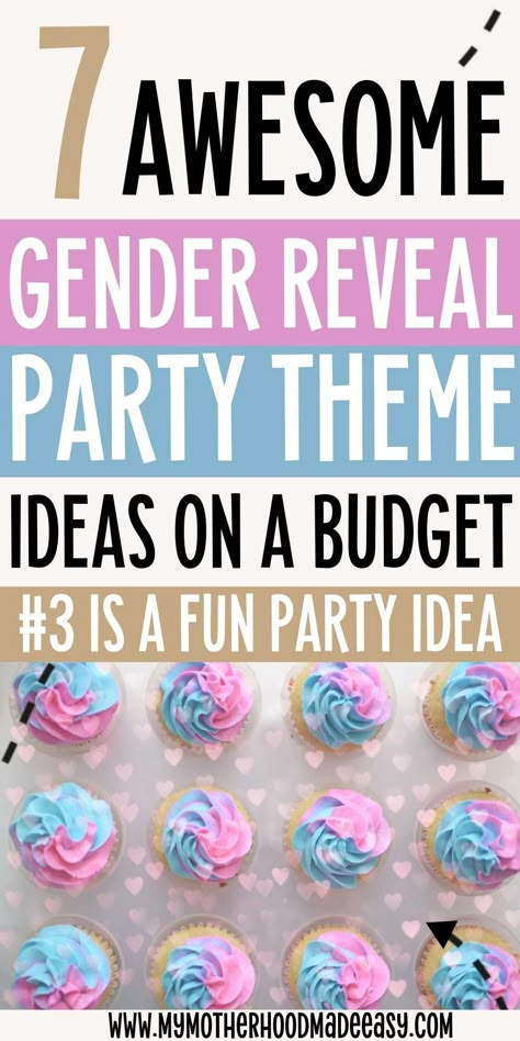 Ideas For Gender Reveal Party Creative, Simple But Cute Gender Reveal Ideas, Gender Reveal Must Haves, Gender Reveal Party On A Budget, Gender Reveal Party Decorations Diy, Gender Reveal Decorating Ideas, Gender Reveal Parties Ideas, Gender Reveal Ideas For Food, East Gender Reveal Ideas