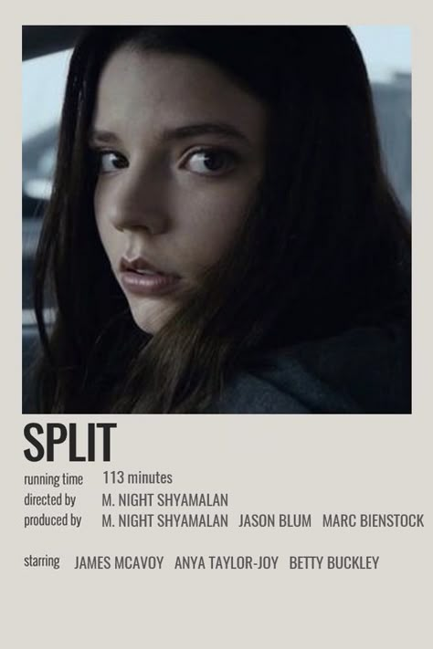 Split Movie, Indie Movie Posters, Iconic Movie Posters, Movie Card, New Movies To Watch, Film Posters Minimalist, Great Movies To Watch, Film Posters Vintage, Movie Poster Wall