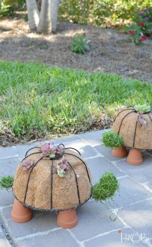 How to make a DIY turtle topiary tutorial from simple dollar store and hardware items. Fill with cactus and place in your garden for sweet DIY garden decor. Find over 450 creative DIY home decor and home improvement tutorials on H2OBungalow.com Diy Turtle, Garden Fun, Diy Outdoor Decor, Outdoor Diy Projects, Creative Gardening, Outdoor Diy, Garden Yard Ideas, Diy Garden Projects, Garden Crafts