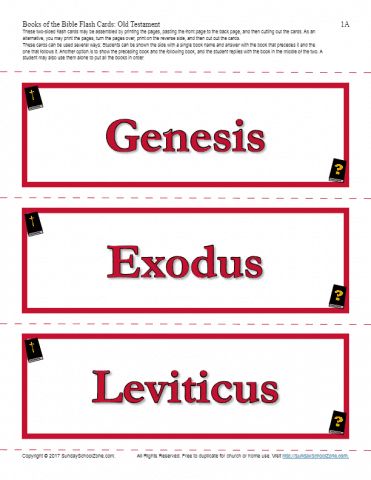 Bible Flash Cards, Old Testament Books, Bible Activity Sheets, Childrens Bible Activities, Children Ministry, Bible Cards, Bible Worksheets, Bible Books, Bible Activities For Kids