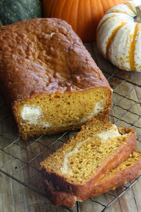 Recipe: Pumpkin Bread with Cream Cheese Swirl — 5 Festive Pumpkin Recipes from Nealey Dozier Pumpkin Guts Recipe, School Bake Sale, Pumpkin Bread With Cream Cheese, It Pumpkin, Selling Cookies, Bread With Cream Cheese, Pumpkin Guts, Cream Cheese Swirl, Recipe Pumpkin