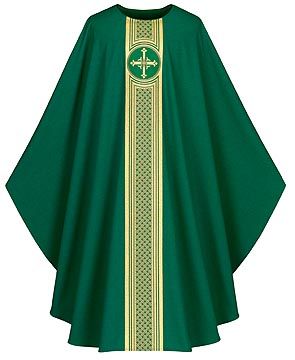 Green Chasuble Slabbinck Finger Of God, Cross Gold, Religious Books, The Gothic, Stained Glass Windows, White Green, Cleveland, Green Colors, Favorite Color