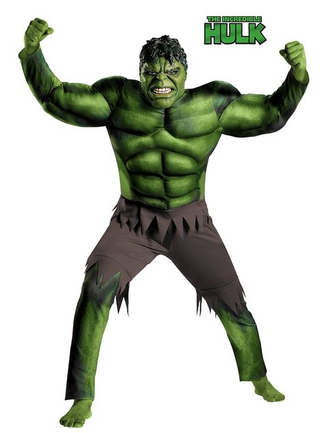 Mens Plus Size Classic Muscle Avengers Hulk Costume - Avengers Party Costumes Hulk Halloween Costume, Incredible Hulk Costume, Superhero Costumes For Boys, New Hulk, Hulk Costume, Hulk Party, Green Hulk, Hulk Superhero, Perfect Cosplay