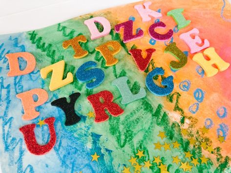 ALPHABET SOUP Alphabet Soup Activities, Simple Alphabet, Back To School Art, Tempera Paint, Craft Foam, Back To School Crafts, Star Confetti, School Craft, Alphabet Soup