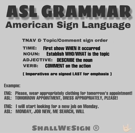 Asl Club Ideas, Cuss Words In Sign Language, Asl Grammar, Asl Lessons, Learning Asl, Asl Sign Language Words, Learn Asl, Sign Language Lessons, Sign Language Phrases