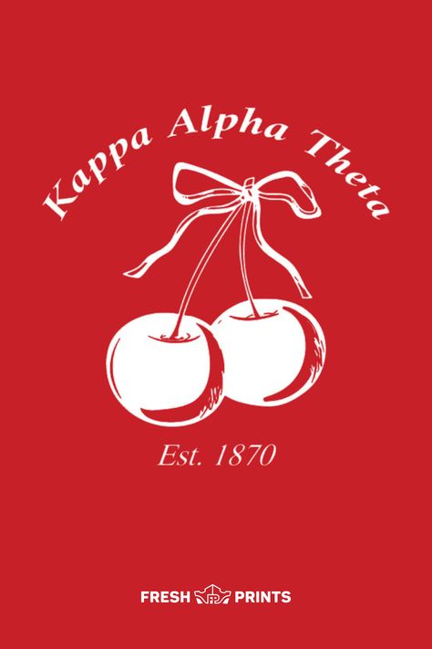 Customize cute, trendy, and affordable merch for your organization with Fresh Prints! kappa alpha theta, theta, theta sorority, cherry graphic, cherry bow graphic, cherry bow design, cherry bid day, cherrySorority merch, merch inspo, merch ideas, unique merch, cute merch, trendy merch, sorority merch ideas, sorority apparel, custom greek life apparel, custom sorority merch, sorority graphic, sorority graphic inspo, sorority instagram, sorority design, sorority merch design, sorority design inspo Kappa Alpha Theta Merch, Kappa Alpha Theta Graphic, Girly Graphic Design, Theta Crafts, Trendy Merch, Sorority Instagram, Cute Merch, Unique Merch, Pr Design