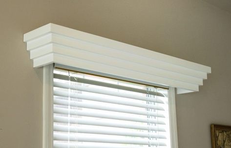 Wooden Valances For Windows, Wooden Window Cornice, Wood Window Cornice, Cornice Boards Diy, Doris Designs, Diy Cornice, Cornice Window Treatments, Wooden Valance, Window Valence