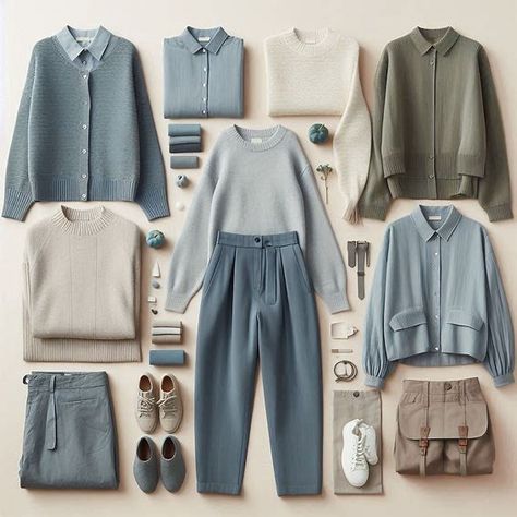 Soft Gamine & Soft Summer Outfits Soft Summer Office Wardrobe, Soft Autumn Outfits Casual, Soft Summer Winter Outfits, Muted Summer Outfits, Soft Summer Fall Outfits, Soft Summer Capsule Wardrobe, Soft Summer Outfits Inspiration, Soft Summer Outfits, Butter Yellow Outfit