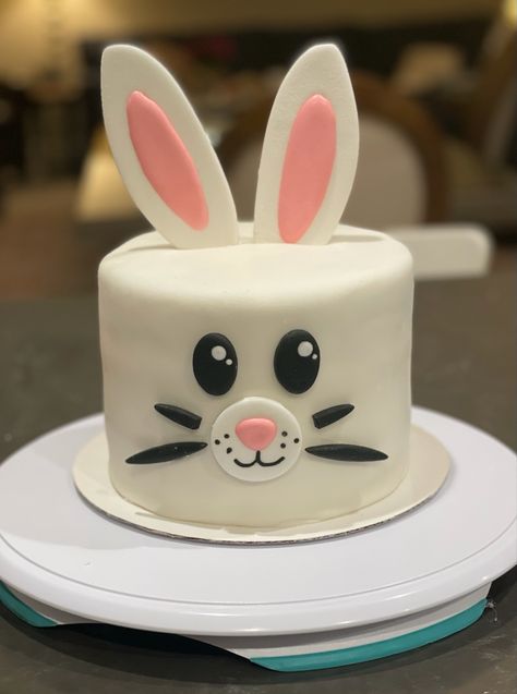 Bunny Cake Decorating Ideas, Snowball Rabbit, Bunny Birthday Cake, Butterfly Birthday Cakes, Rabbit Cake, Birthday Cake For Him, Cartoon Cake, Bunny Birthday, Bunny Cake