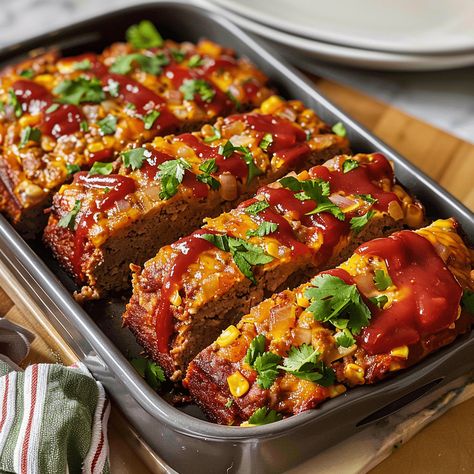 Mexican Food Recipes Enchiladas, Taco Meatloaf, Mexican Meatloaf, Simple Green Salad, Easy Taco, Meatloaf Recipe, Meatloaf Recipes, Classic Dishes, Meatloaf