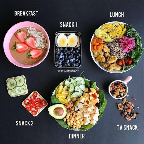 Simply Fit Society on Instagram: “Follow us (@simplyfitsociety) for more . By @fitwomeneat . Full Day Of Eating! 🌈 . Another full day of eating post for you! Eating healthy…” Lunch Indian, Pasti Fit, What Should I Eat, Healthy Low Carb Recipes, Healthy Meal Plans, Eat Smarter, Lunch Snacks, Eating Plans, Healthy Meal Prep