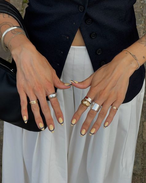 Chloe Hayward | 🍌🍌🍌 | Instagram Chloe Hayward Nails, Ring Stack Ideas, Ring Stacking Ideas, Silver Ring Stack, Chloe Hayward, Playful Jewelry, Meaningful Gifts For Her, Bold Statement Jewelry, Jenny Bird