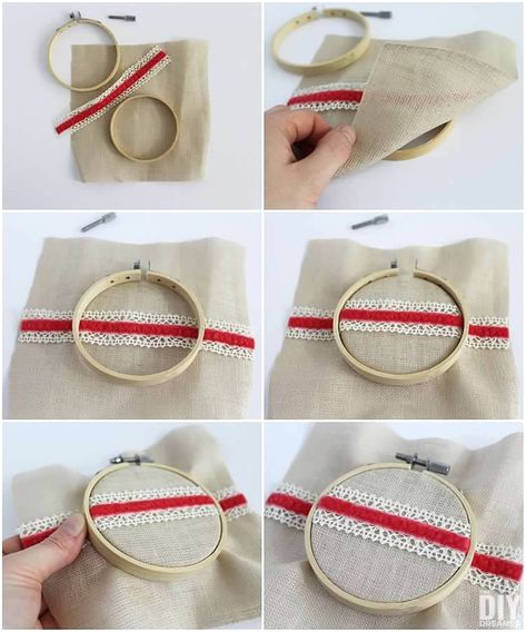 How To Pack Embroidery Hoop, Small Embroidery Hoop Ornaments, Mini Embroidery Hoop Ornaments, Diy Embroidery Hoop Stand, Day Ideas, Hoop Crafts, Limoncello Cocktails, Ideas For Embroidery, Valentine Art