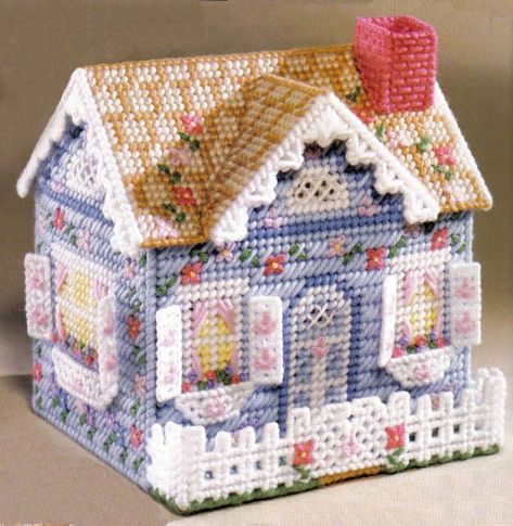 Unique Cross Stitch, Cross Stitch House, Pola Kristik, Diy Cross Stitch, Simple Cross Stitch, Plastic Canvas Crafts, Free Cross Stitch, Canvas Crafts, Stitching Art