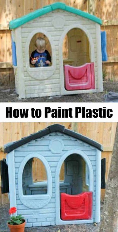 Learning how to paint plastic is a game-changer when it comes to revitalizing outdoor toys, furniture, bottles, and even car bumpers! While it can be tricky, you can get a good result painting plastic with these tips and tricks. Paint For Plastic Furniture, Sandbox Paint Ideas, How To Paint Plastic Toy Car, Plastic Toys Upcycle, Hide Kids Outdoor Toys, Plastic Toy Box Makeover, Painting Plastic Outdoor Toys, How To Paint Plastic Furniture, How To Spray Paint Plastic Toys