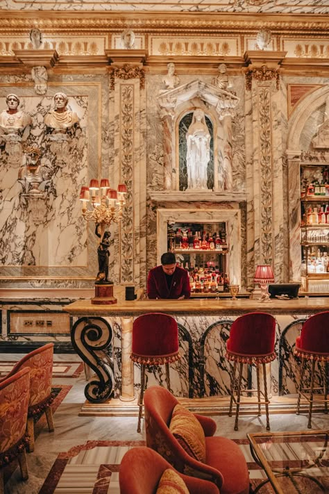 A first look inside Apollo’s Muse, the world’s most exclusive members’ club | CN Traveller Ancient Roman Statues, Upscale Bar, Roman Statues, Funky Food, Nyc Loft, Members Club, Romantic Restaurant, Design Restaurant, Birthday Trip